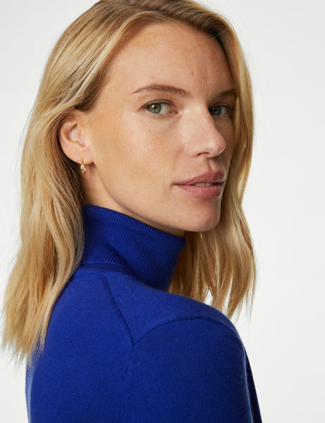Pure Merino Wool Roll Neck Jumper – Marks Spencer Bermuda