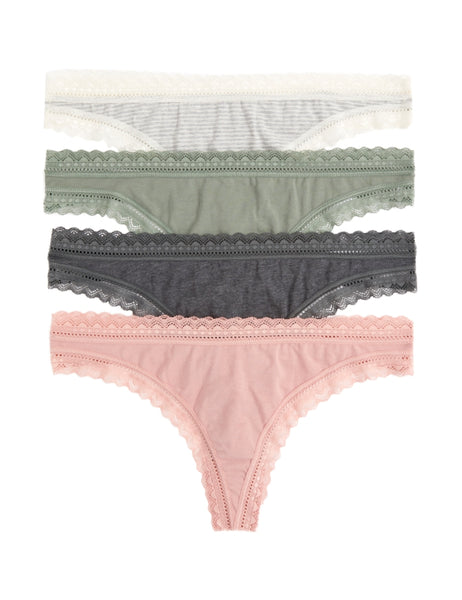 4pk Modal & Lace Thongs â Marks & Spencer Bermuda