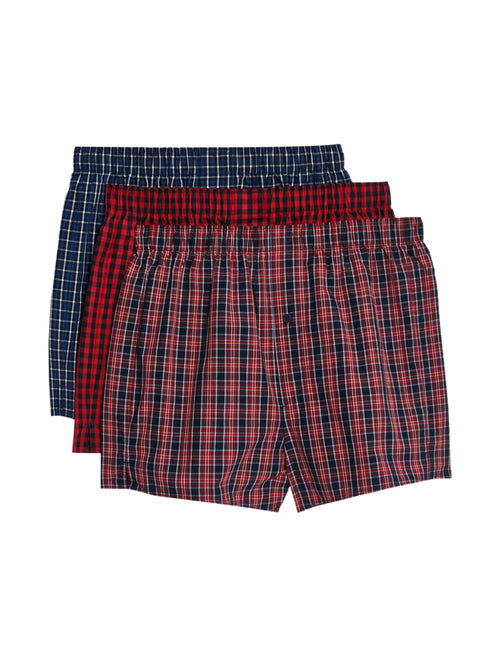 3pk Pure Cotton StayNew™ Checked Boxers