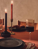 Set of 5 Ridged Dinner Candles