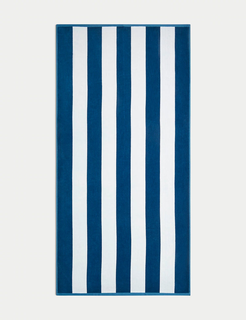 Pure Cotton Striped Sand Resistant Beach Towel