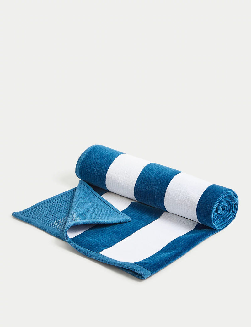 Pure Cotton Striped Sand Resistant Beach Towel