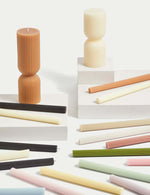 Set of 5 Ridged Dinner Candles