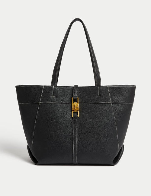 Faux Leather Tote Bag