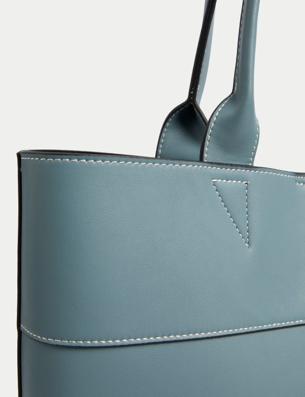 Faux Leather Shopper