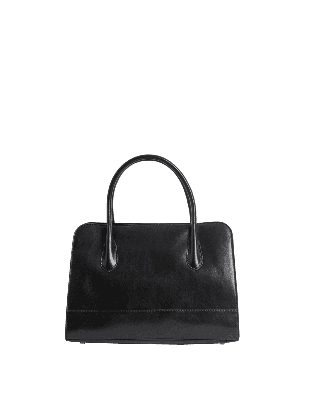 Faux Leather Briefcase Bag