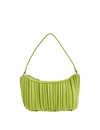 Faux Leather Pleated Shoulder Bag