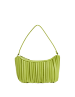 Faux Leather Pleated Shoulder Bag
