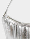 Faux Leather Pleated Shoulder Bag
