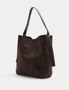 Suedette Buckle Tote Bag
