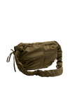 Nylon Ruched Sling Shoulder Bag