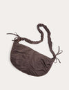 Nylon Ruched Sling Shoulder Bag