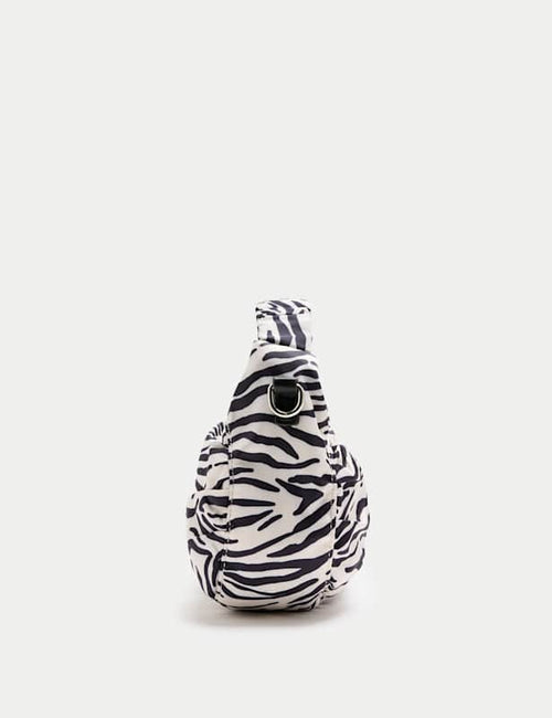 Nylon Animal Print Crossbody Bag