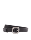 Faux Leather Crystal Square Buckle Belt