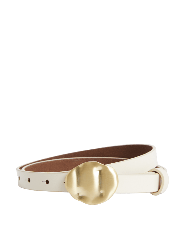 Leather Feature Buckle Jeans Belt