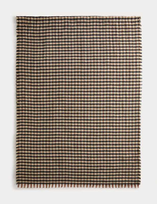 Woven Checked Fringed Scarf