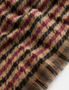Woven Checked Fringed Scarf