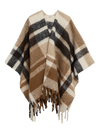 Brushed Checked Poncho