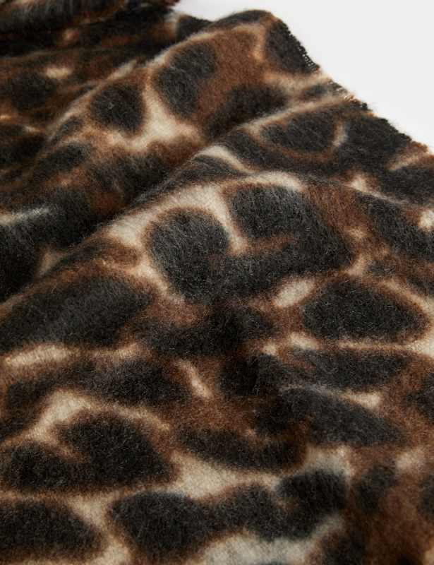 Brushed Animal Fringed Scarf