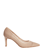 Mesh Detail Stiletto Heel Court Shoes