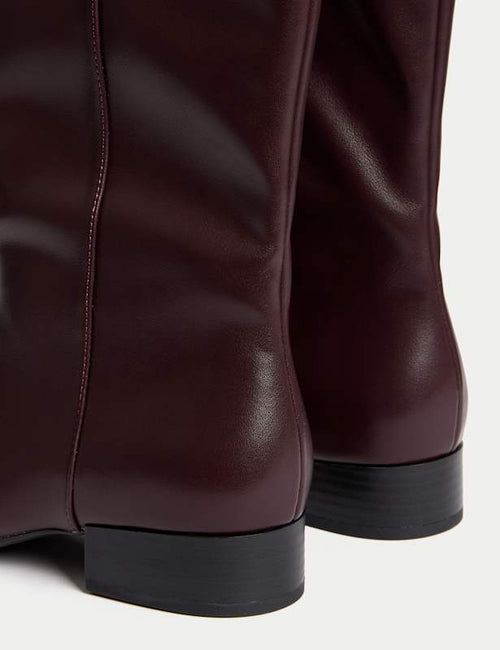 Chisel Toe Knee High Boots