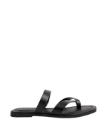 Toe Loop Strappy Flat Mules