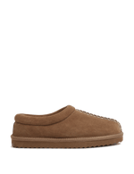 Suede Faux Fur Lined Mule Clog Slippers