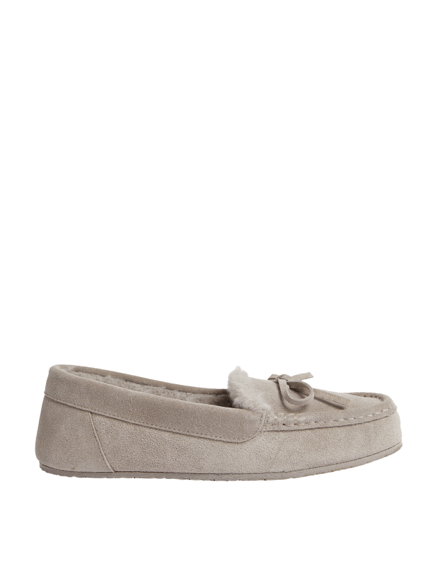 Suede Moccasin Slippers