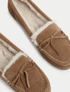 Suede Moccasin Slippers