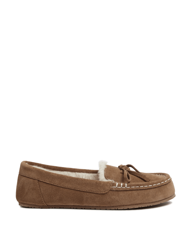 Suede Moccasin Slippers