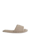 Quilted Open Toe Slider Mule Slippers