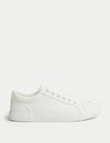 Canvas Lace Up Eyelet Detail Trainers