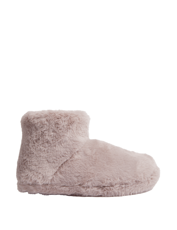 Faux Fur Slipper Boots