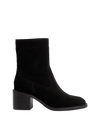 Suede Block Heel Sock Boots