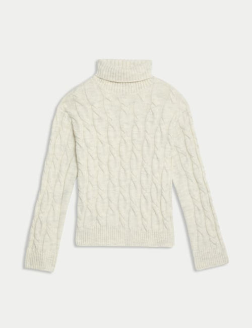 Cable Knit Roll Neck Jumper