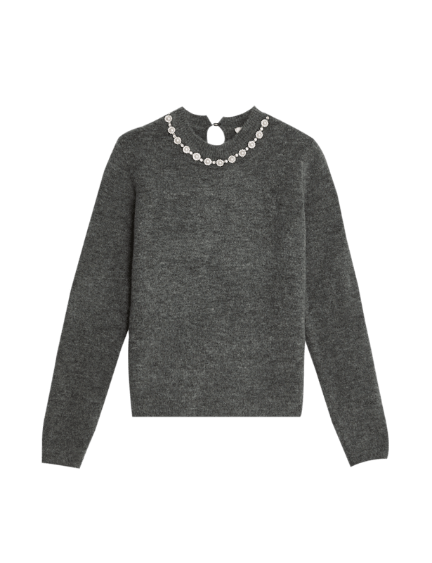 Embellished Crew Neck Jumper