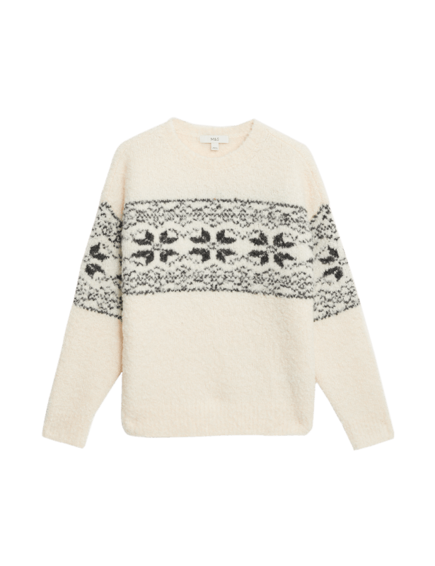 Fair Isle Crew Neck Relaxed Fit Jumper