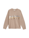 Soft Touch Sequin Slogan Jumper