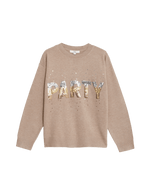 Soft Touch Sequin Slogan Jumper