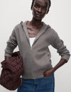 Soft Touch Knitted Zip Up Hoodie