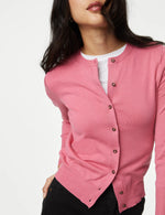 Crew Neck Button Front Cardigan