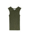Ribbed Crew Neck Knitted Vest