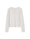 Metallic Crew Neck Slim Fit Cardigan