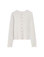 Metallic Crew Neck Slim Fit Cardigan