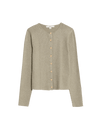 Metallic Crew Neck Slim Fit Cardigan