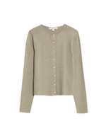 Metallic Crew Neck Slim Fit Cardigan