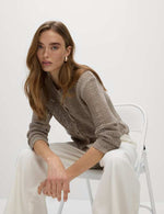 Cotton Rich Open Stitch Cropped Cardigan
