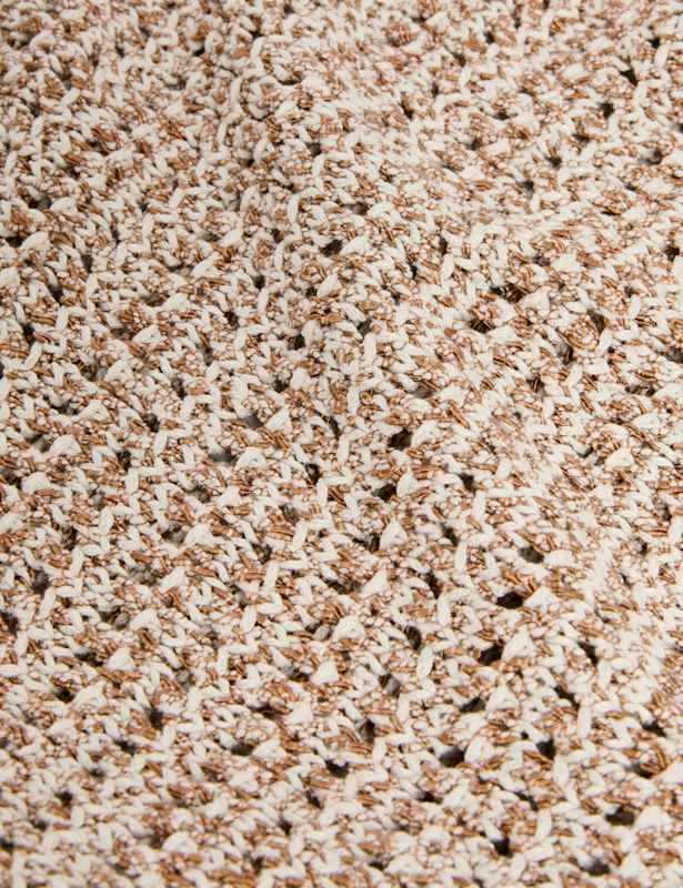 Textured Crew Neck Jumper with Cotton