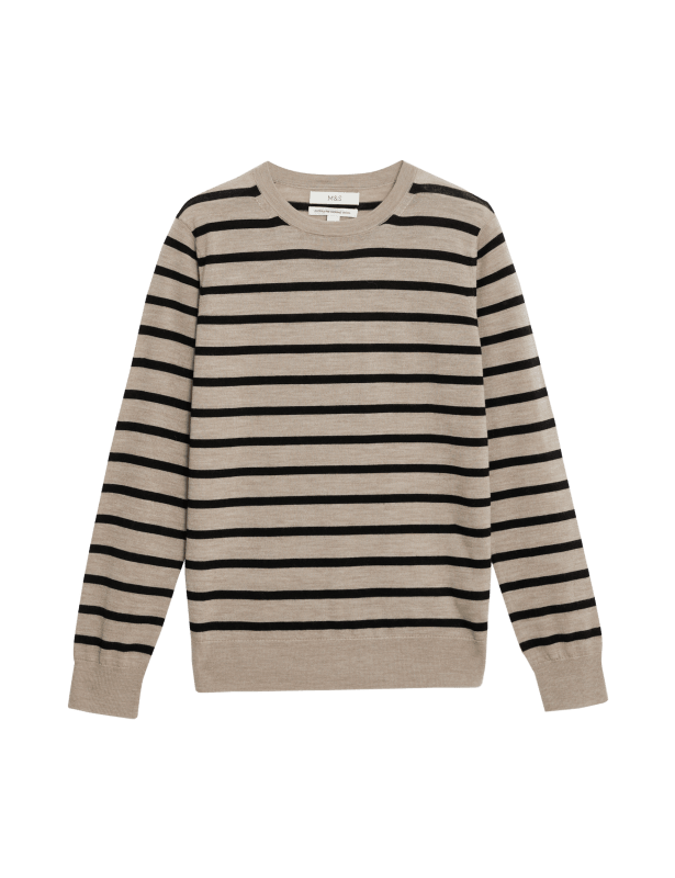 Pure Merino Wool Striped Jumper