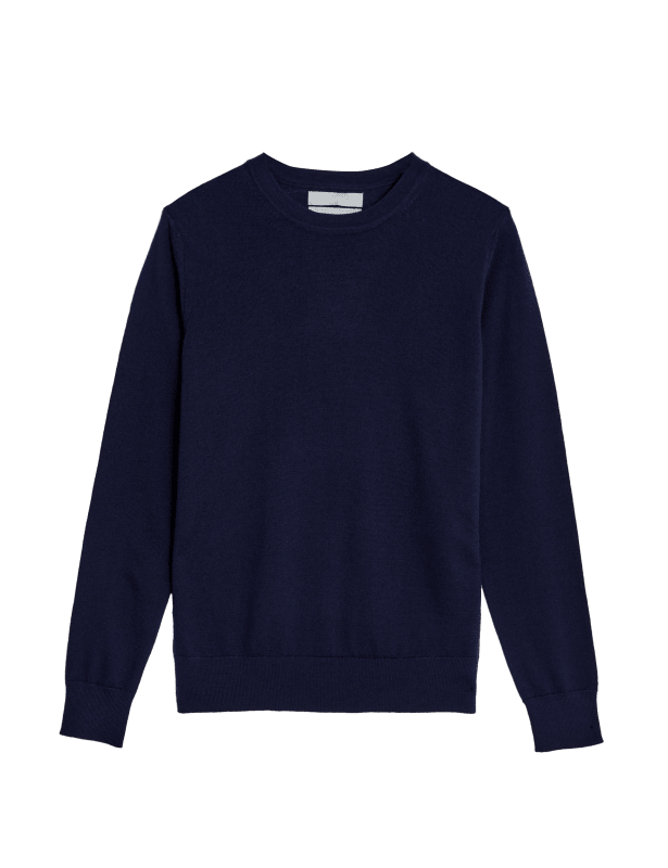 Pure Merino Wool Crew Neck Jumper